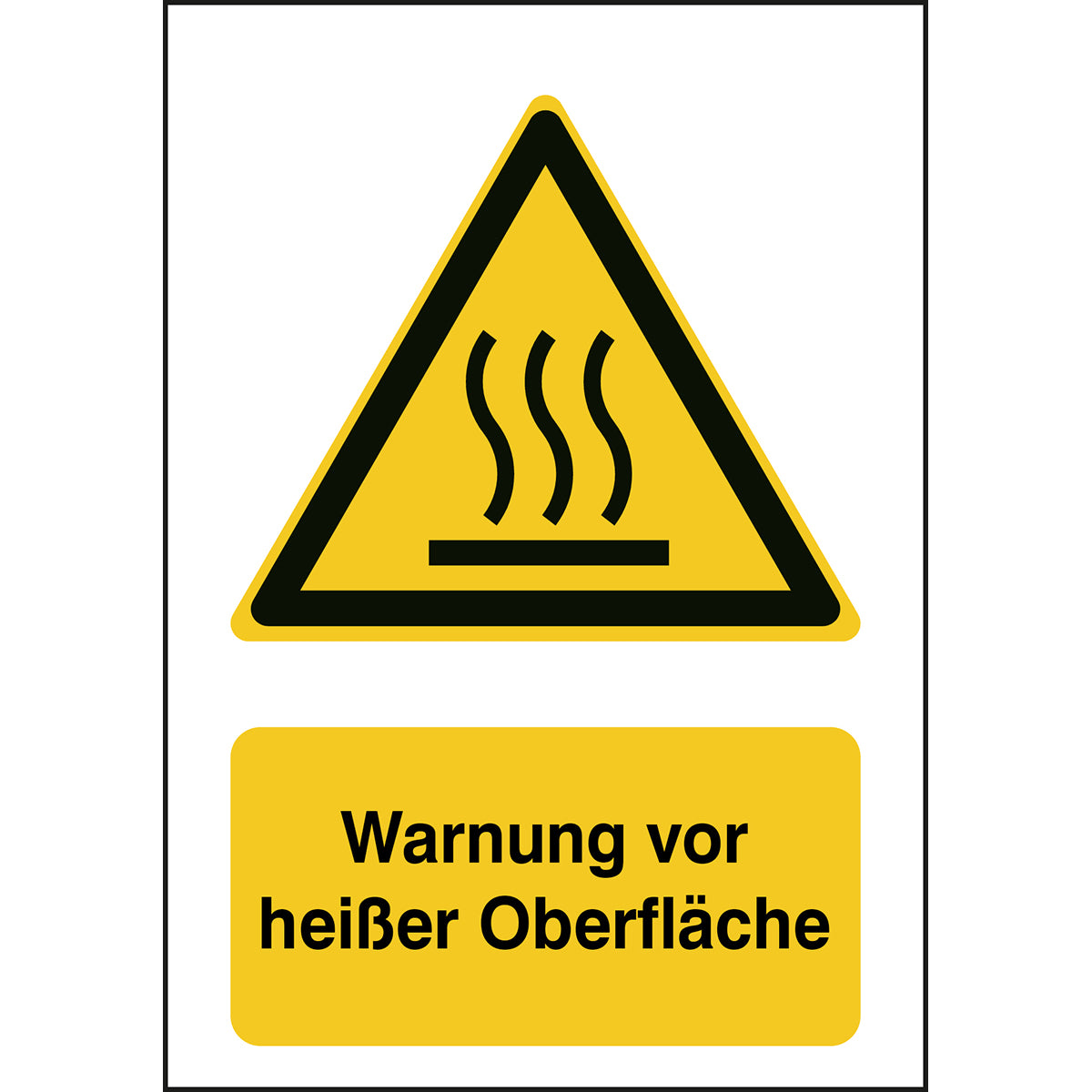 ISO 7010 Zeichen - Warnung vor heisser Oberfläche