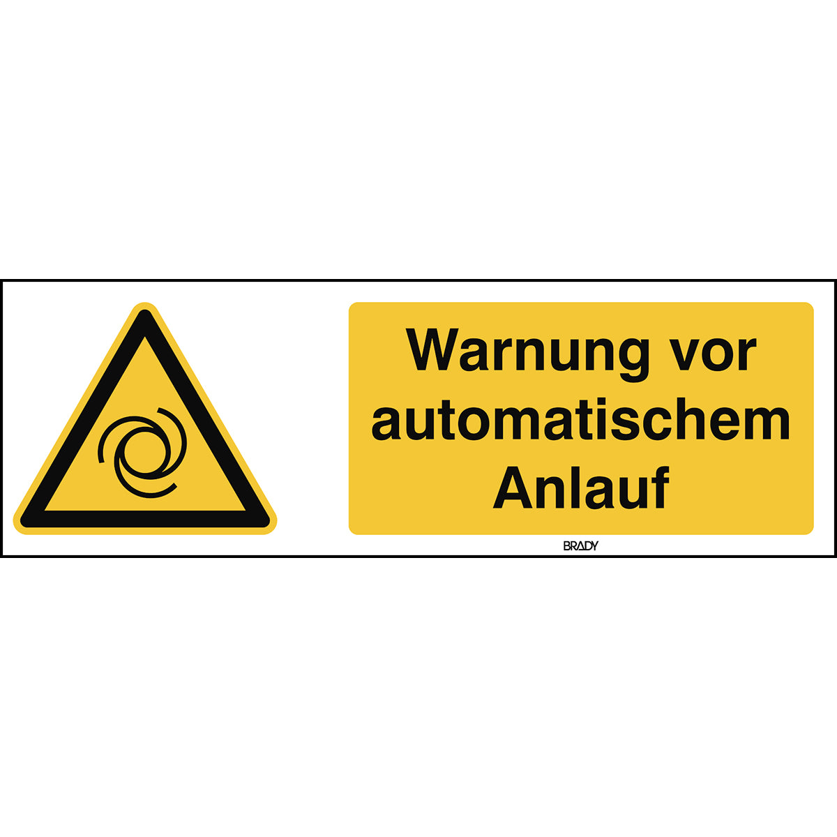 ISO 7010 Zeichen - Warnung vor automatischem Anlauf