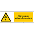ISO Sicherheitskennzeichnung - Warnung vor spitzem Gegenstand