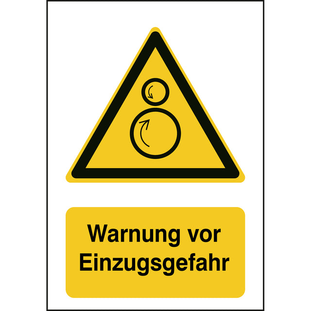 ISO Sicherheitskennzeichnung - Warnung vor gegenläufige Rollen