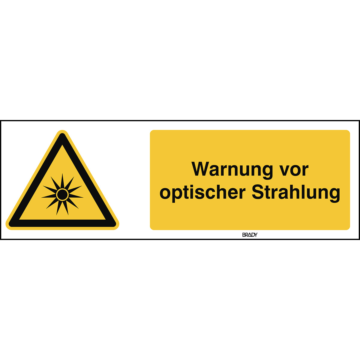 ISO Sicherheitskennzeichnung - Warnung vor optischer Strahlung