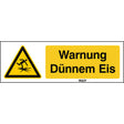 ISO Sicherheitskennzeichnung - Warnung Dünnem Eis