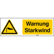 ISO Sicherheitskennzeichnung - Warnung Starkwind
