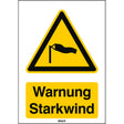 ISO Sicherheitskennzeichnung - Warnung Starkwind