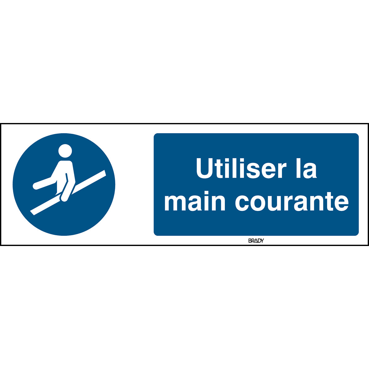 Signalisation ISO 7010 - Utiliser la main courante (produit francophone)