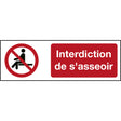 ISO Sicherheitskennzeichnung - Sitzen verboten