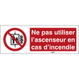 Personenbeförderung im Brandfall verboten – ISO 7010