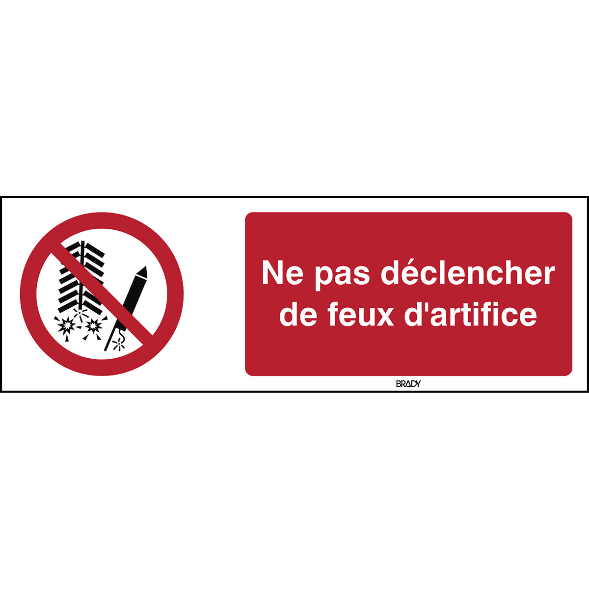 ISO-Sicherheitsschild – Feuerwerk verboten