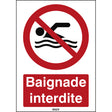 ISO Sicherheitskennzeichnung - Schwimmen verboten