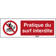 ISO Sicherheitskennzeichnung - Keine Surf-Fahrzeuge