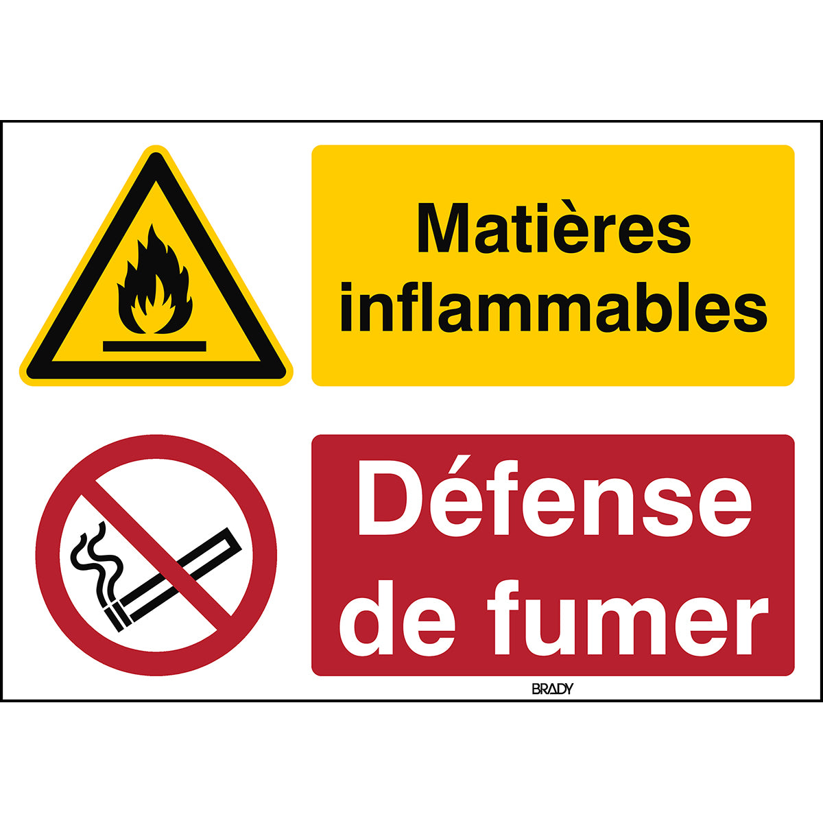 Warnung; Brandgefahr/feuergefährliche Stoffe, Rauchen verboten – ISO 7010