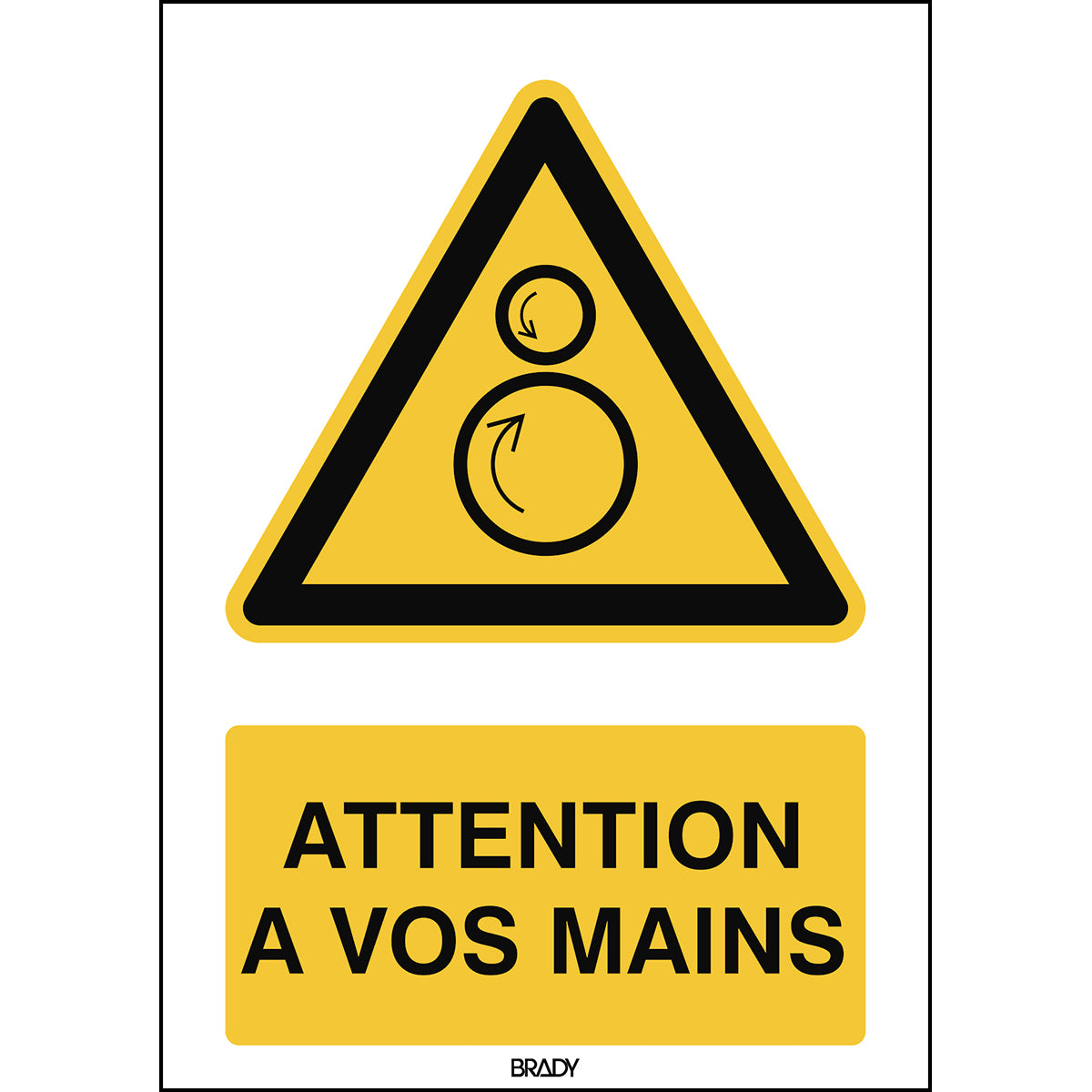 Warnung; Einzugsgefahr – ISO 7010