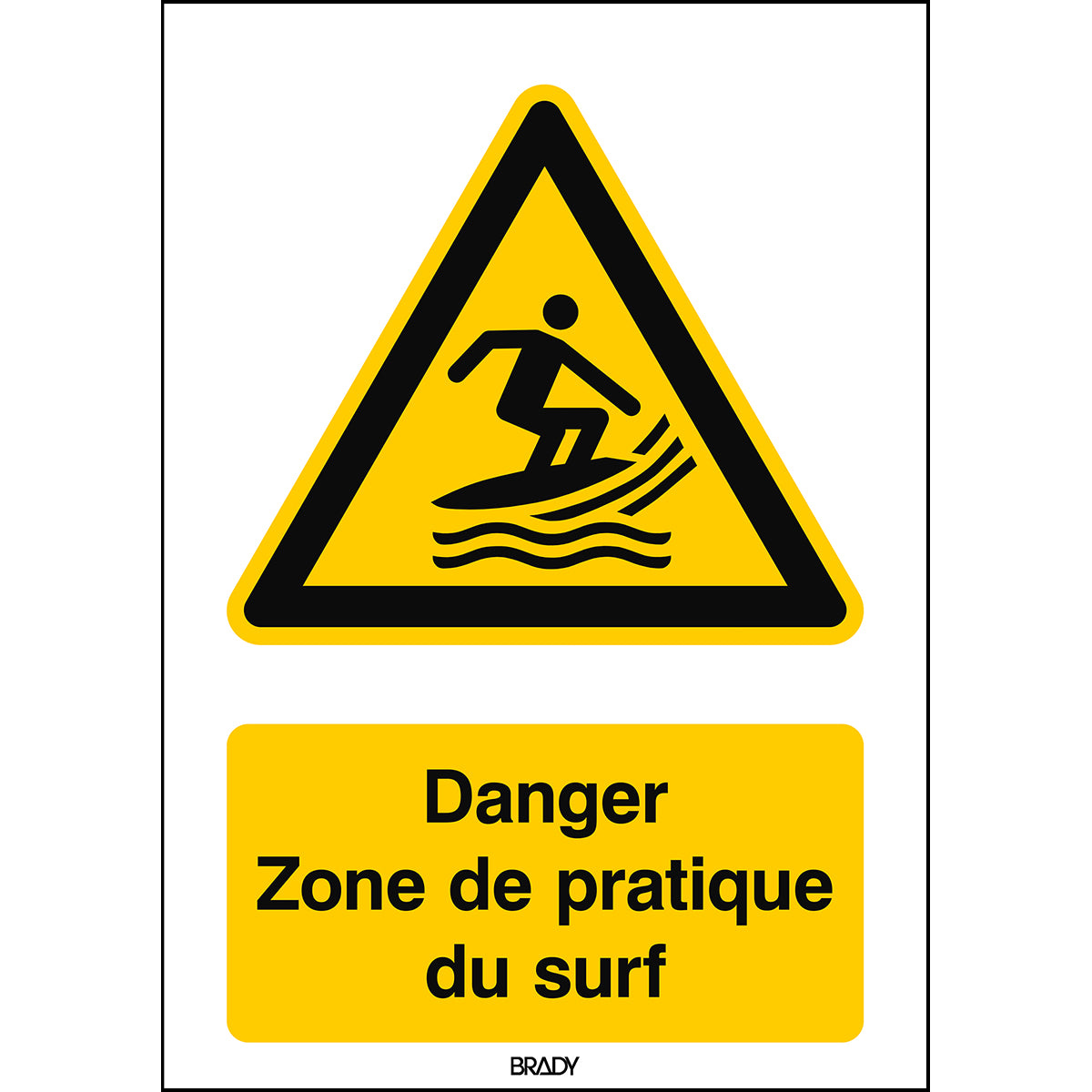 ISO Sicherheitskennzeichnung - Warnung Surf-Fahrzeugen