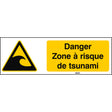 ISO Sicherheitskennzeichnung - Warnung Tsunami-Gefahrenzone
