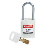 Cadenas compacts en nylon SafeKey avec anse en aluminium pour applications de verrouillage