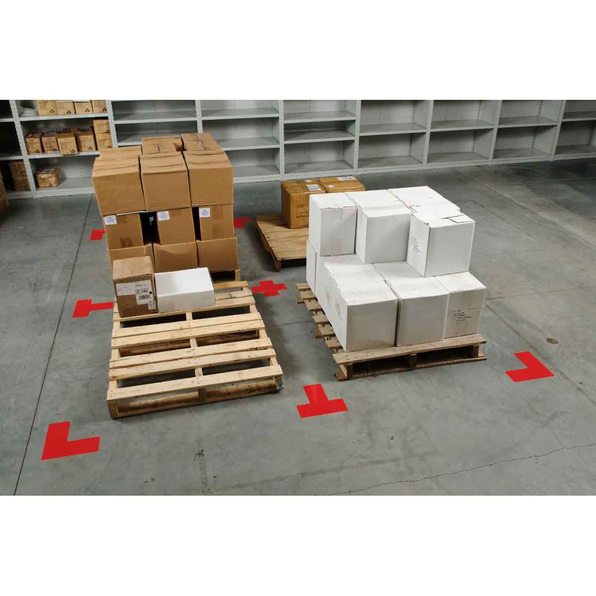 Eckemarkierung - Ts - 50,8mm  x 127mm Rote Toughstripe Floor Marking Polyester