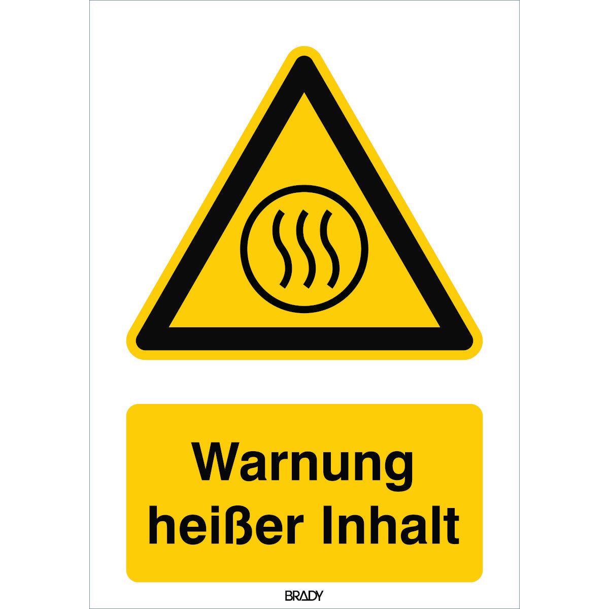 Panneau de sécurité ISO - Attention, contenu chaud