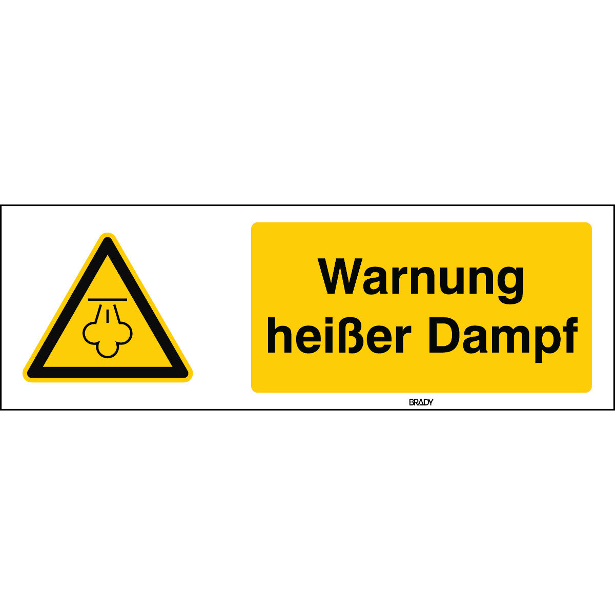 Panneau de sécurité ISO - Attention, vapeur chaude