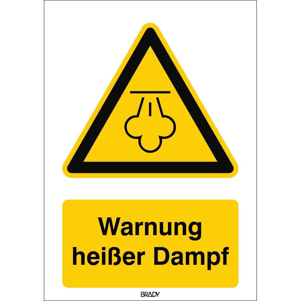 ISO-Sicherheitsschild - Warnung, heisser Dampf