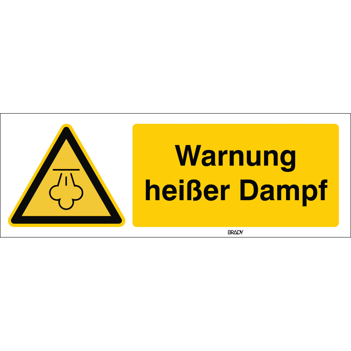 ISO-Sicherheitsschild - Warnung, heisser Dampf