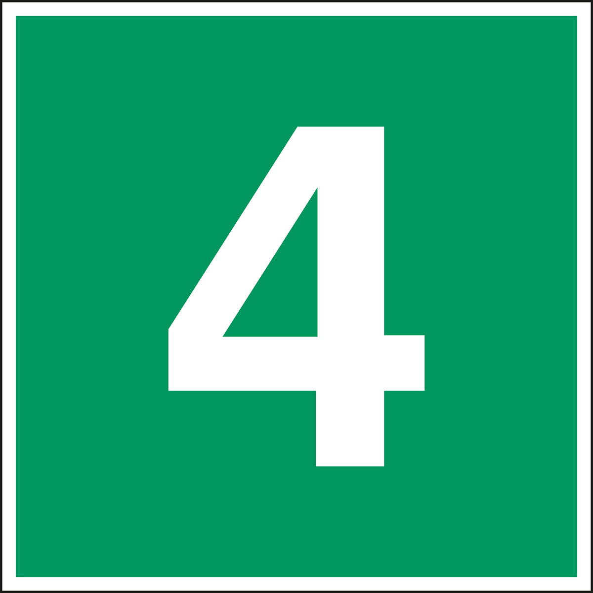 Fluchtwegkennzeichnung - Stockwerk 4