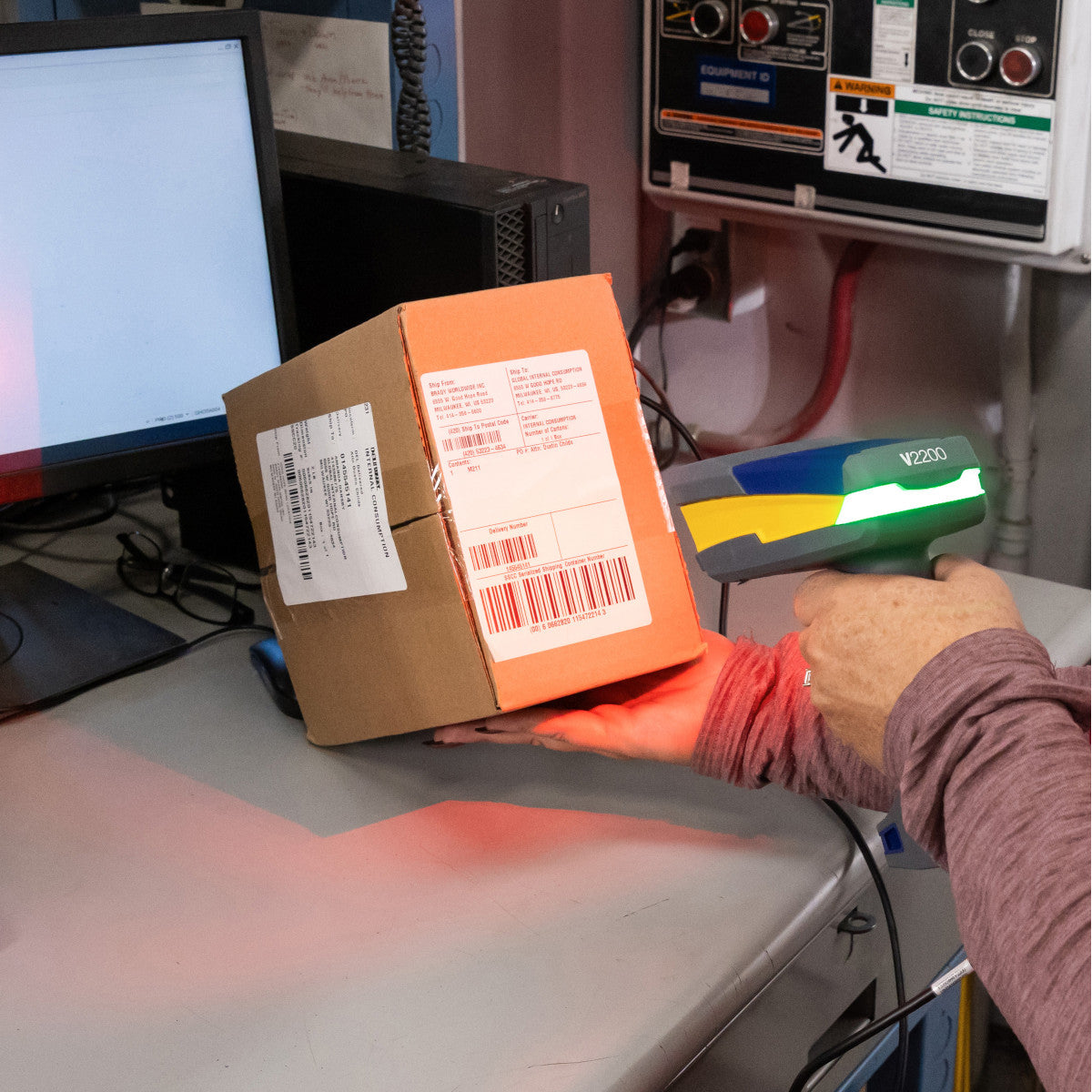 V2200 kabelgebundenes Barcode-Lesegerät für die Industrie - 2 m langes